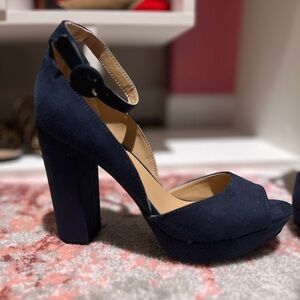 SUN & STONE Navy Blue Heel Shoes